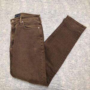 Abercrombie & Fitch Men's Brown Athletic Slim Jeans
